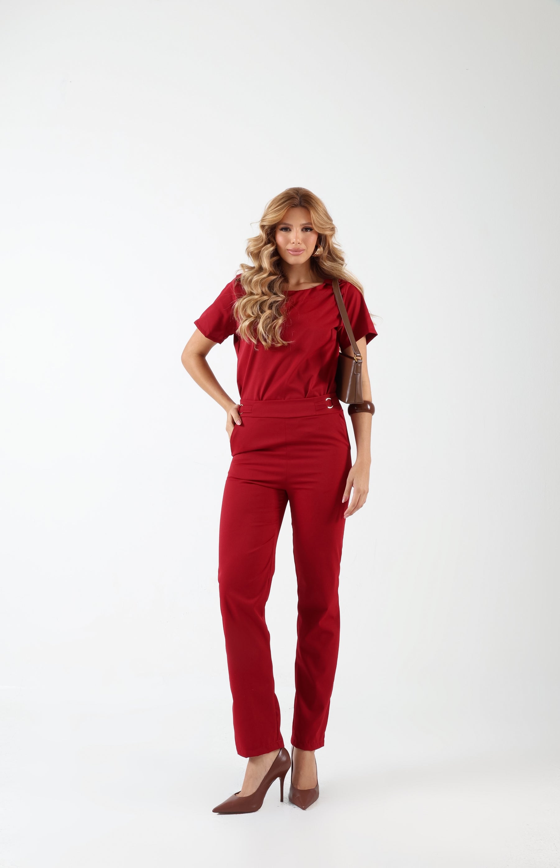 Conjunto Longo Alfaiataria Cereja