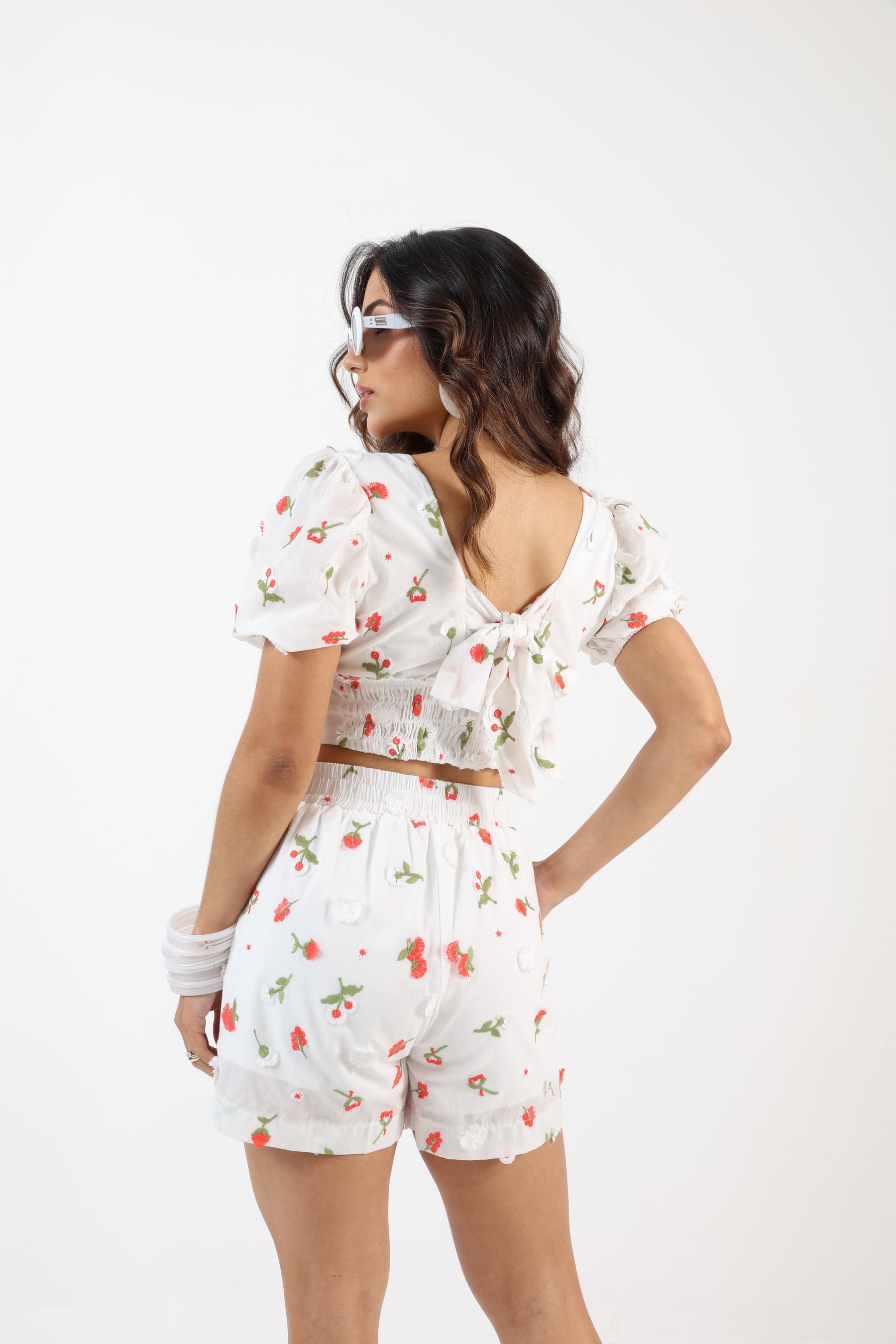 Conjunto Curto Laise Bordado 3D