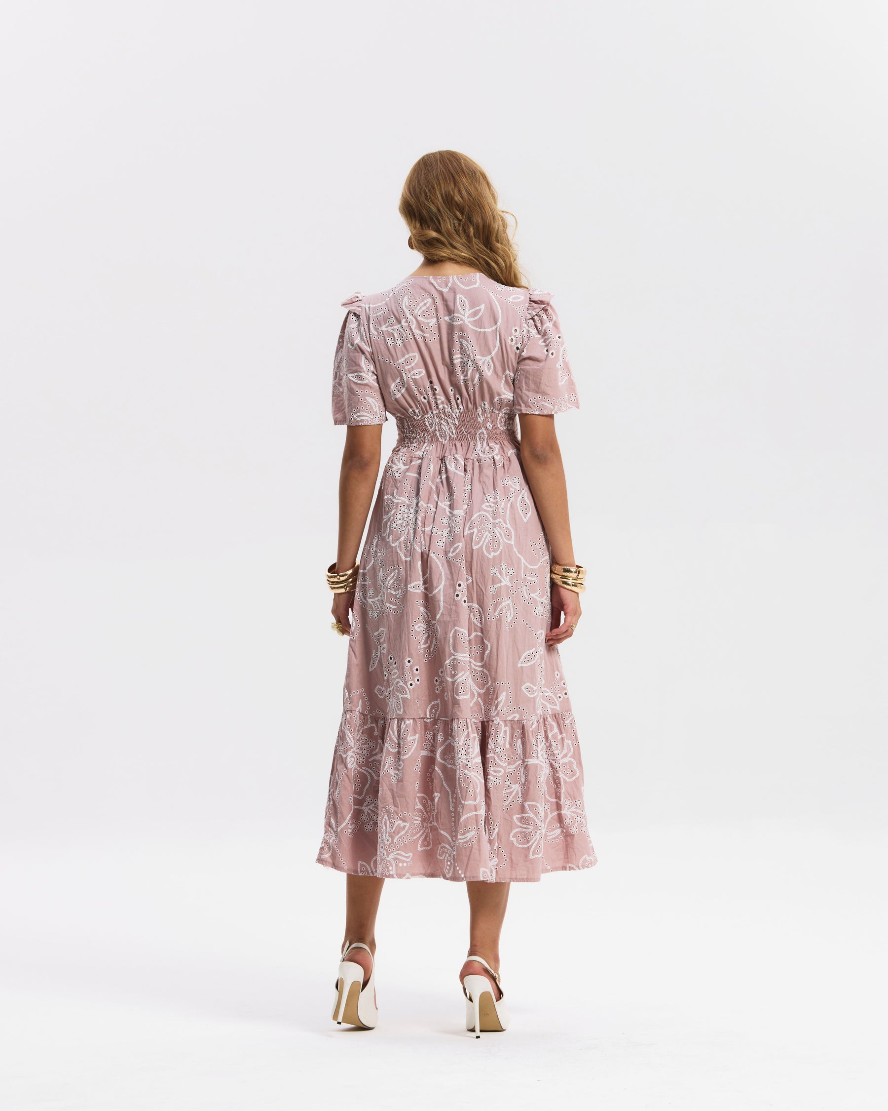 Vestido Longo Tricoline Bordado