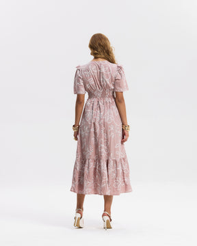 Vestido Longo Tricoline Bordado
