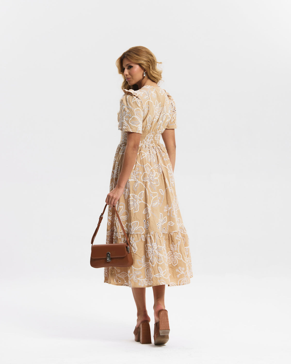 Vestido Longo Tricoline Bordado