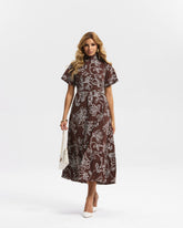 VESTIDO LONGO TRICOLINE BORDADO