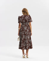Vestido Longo Tricoline Bordado