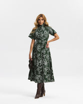 VESTIDO LONGO TRICOLINE BORDADO