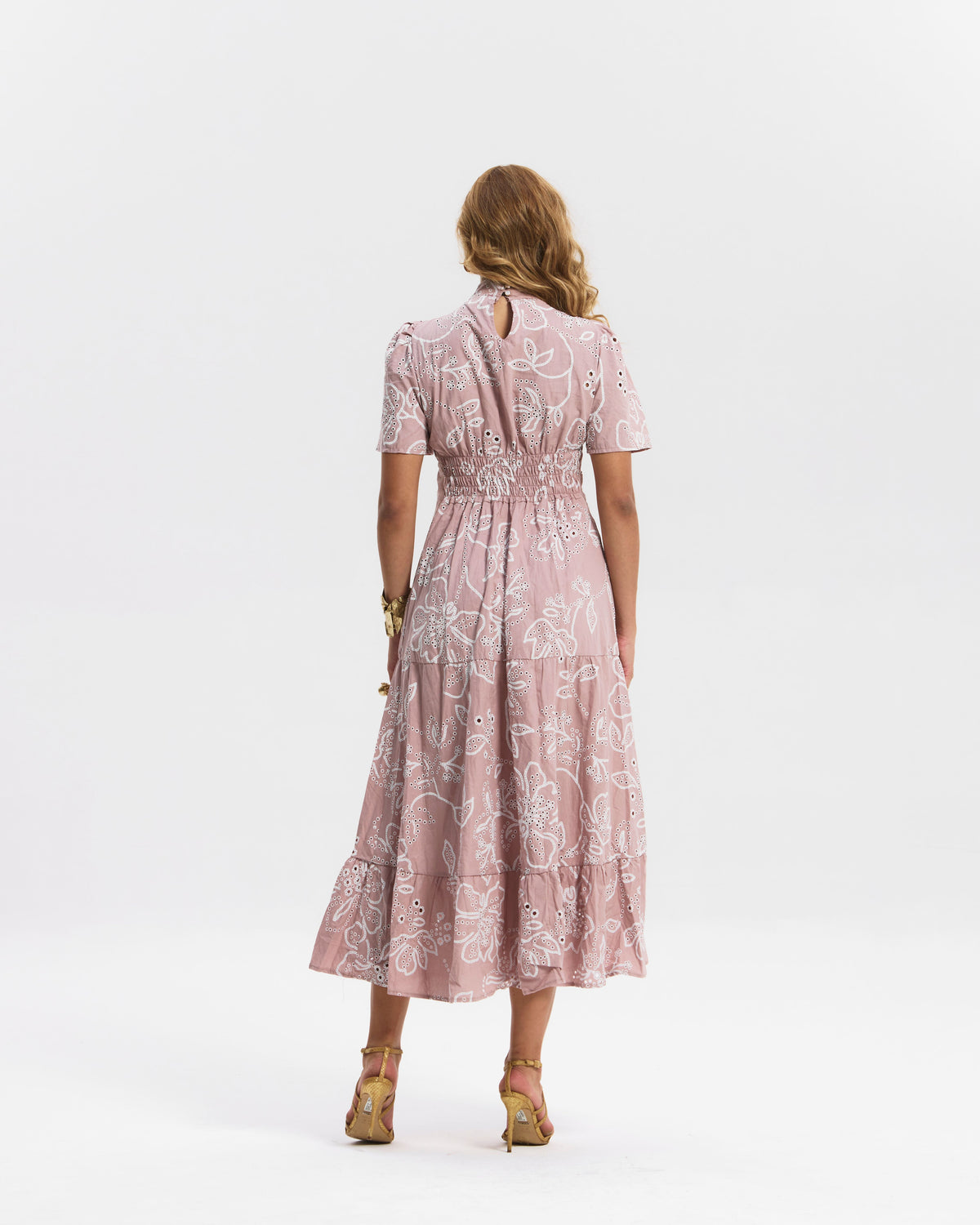 Vestido Longo Tricoline Bordado
