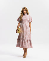 VESTIDO LONGO TRICOLINE BORDADO