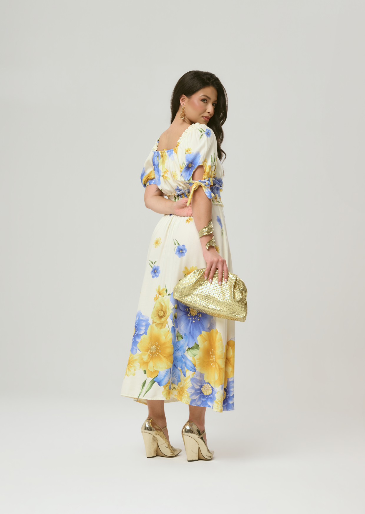 Vestido Midi Viscose Sarja - Sophi's Moda Feminina
