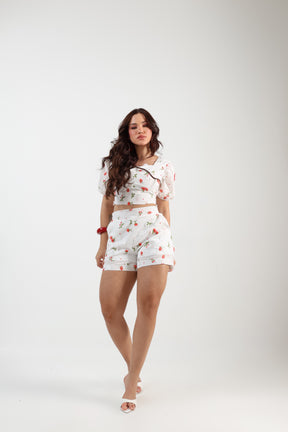 Conjunto Curto  Laise Bordado 3D