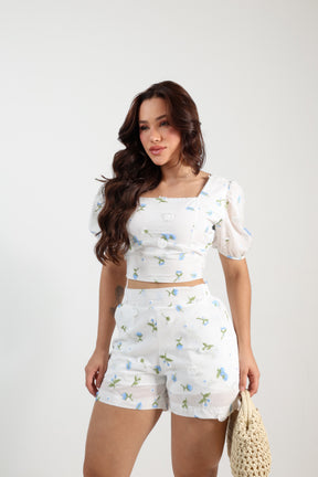 Conjunto Curto  Laise Bordado 3D