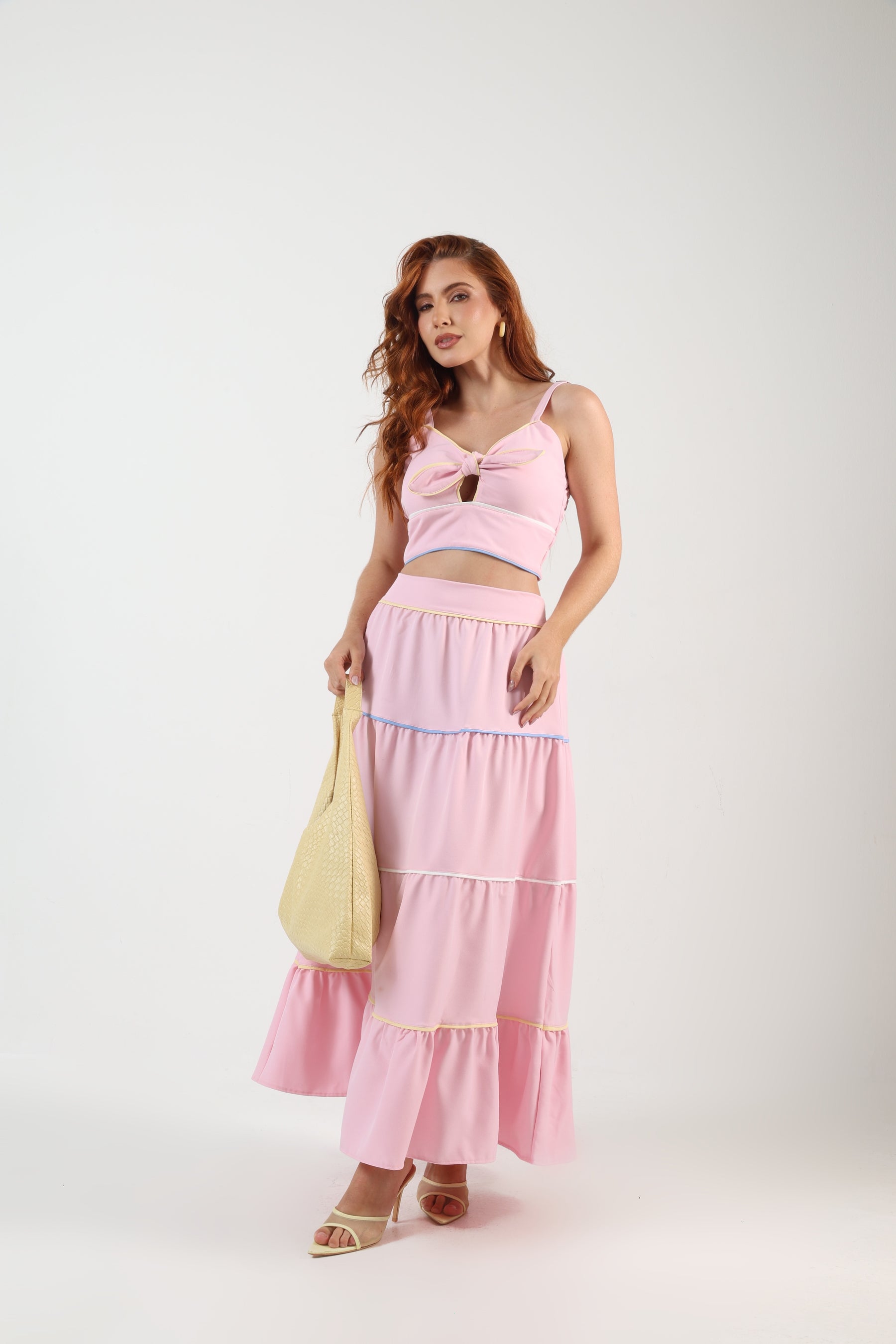 Conjunto Longo Alfaiataria Twill Rosa