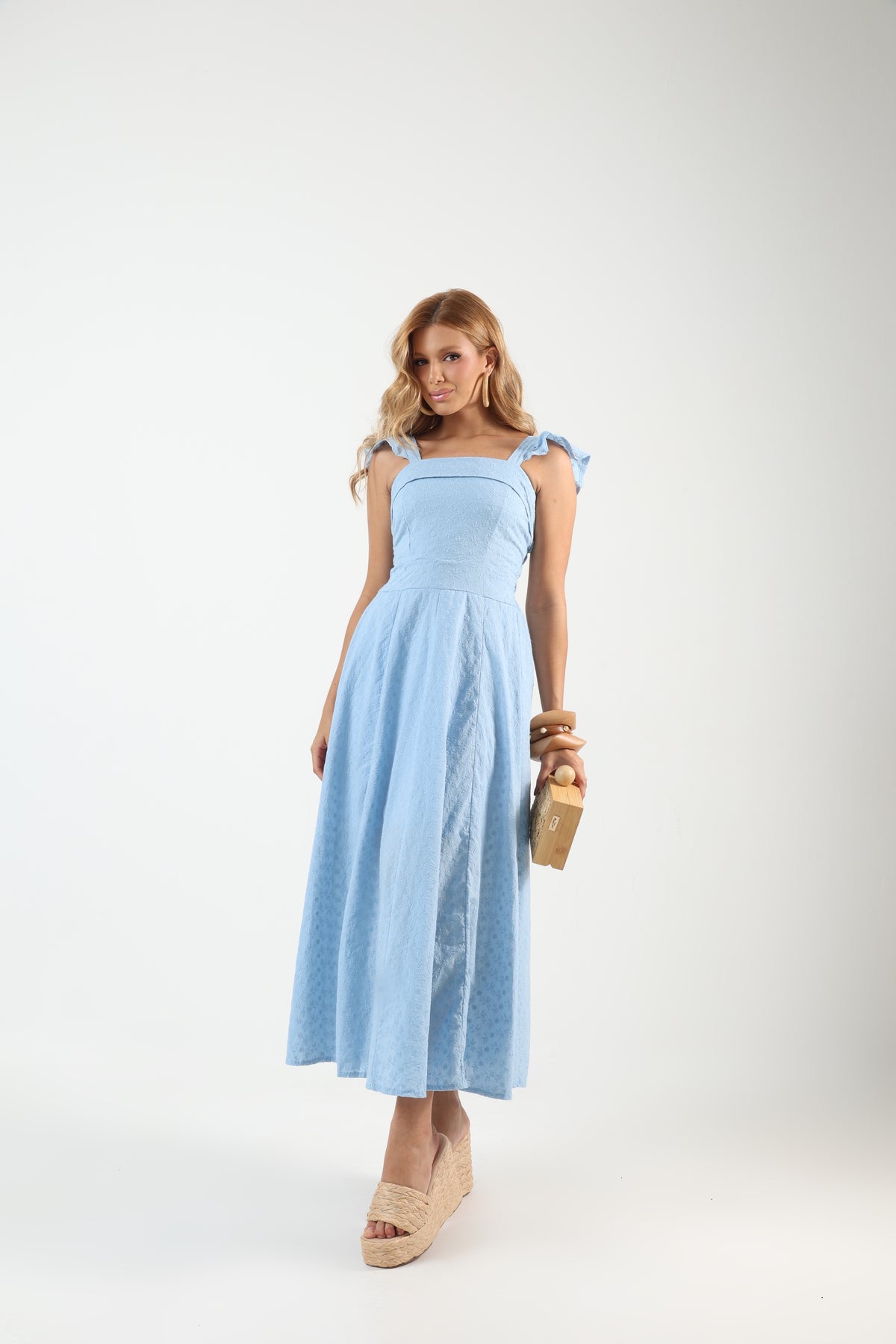 Vestido Longo Laise Bordado