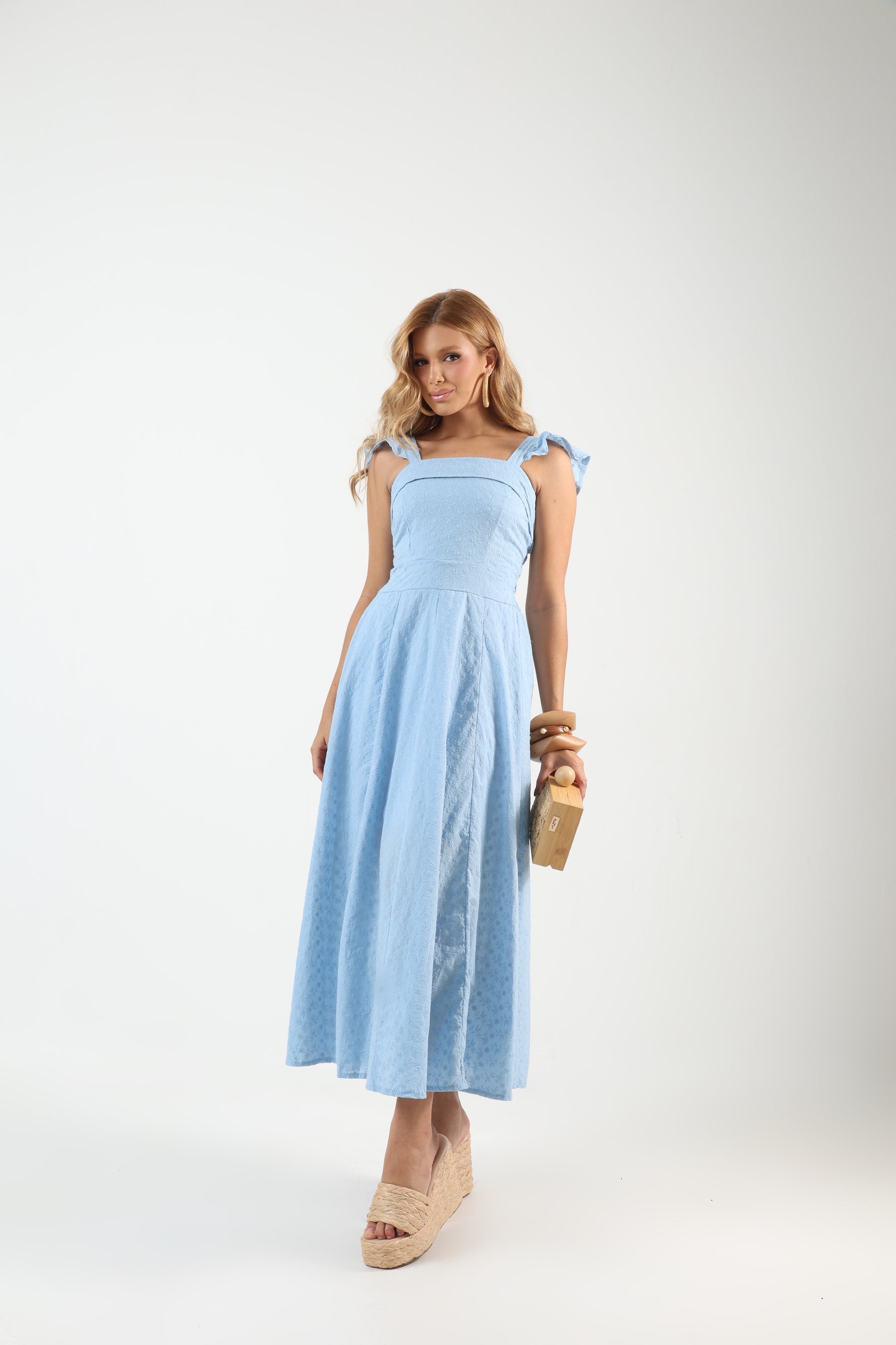 Vestido Longo Laise Bordado