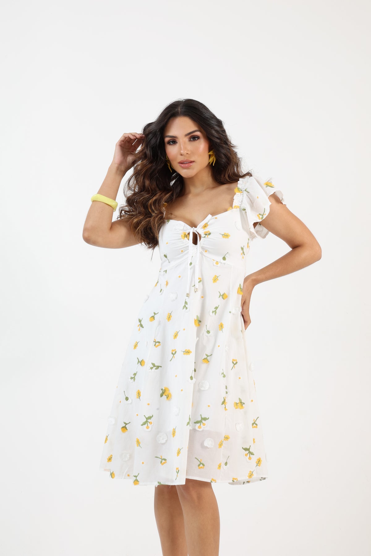 VESTIDO CURTO  LAISE BORDADO 3D