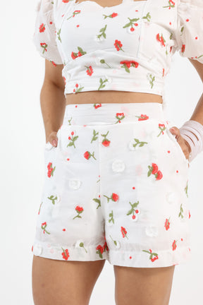 Conjunto Curto  Laise Bordado 3D
