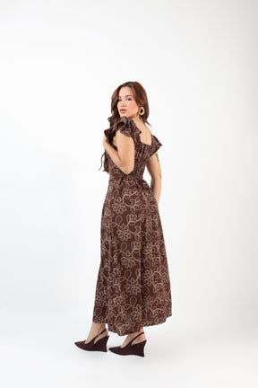 Vestido Longo Alfaiataria Espumado