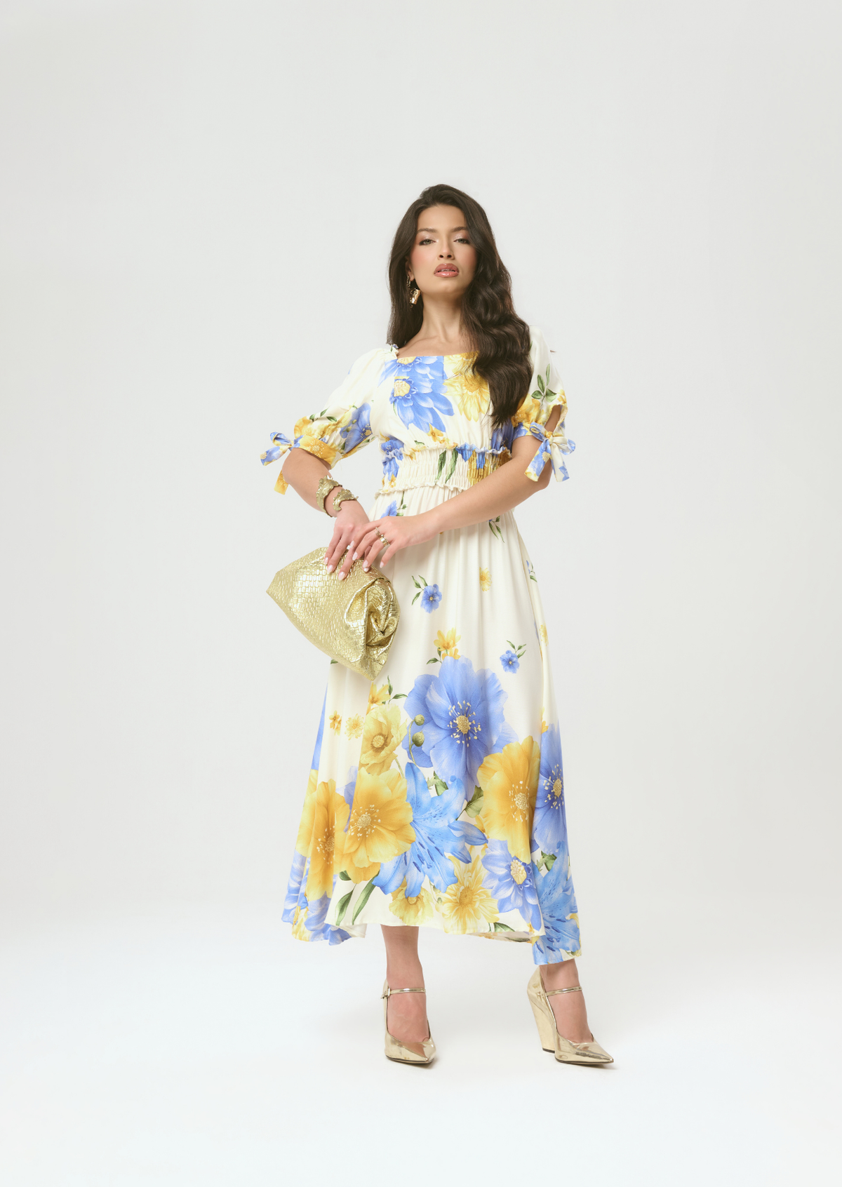 Vestido Midi Viscose Sarja - Sophi's Moda Feminina